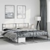VidaXL Cadru pat metalic cu tăblii de cap/picioare, negru, 183x213 cm 355290