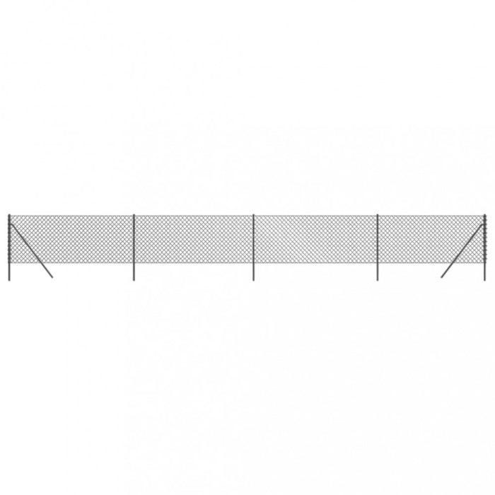Gard plasa de sarma, antracit, 1x10 m