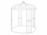 Cumpara ieftin Pavilion gradina fier alb &Oslash; 2,5 m x 2,9 H