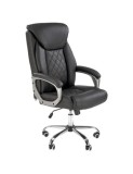 Scaun directorial HM Helder, piele ecologica, robust, inaltime reglabila, mecanism de balansare, 100 kg, negru