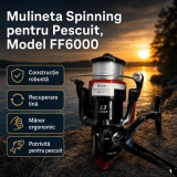 Mulineta Spinning pentru Pescuit, Model FF6000