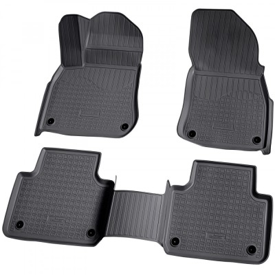 Set de 5 covorase cauciuc 3D stil tavita premium pentru VW Touareg III,3 CR7 din 2018 foto