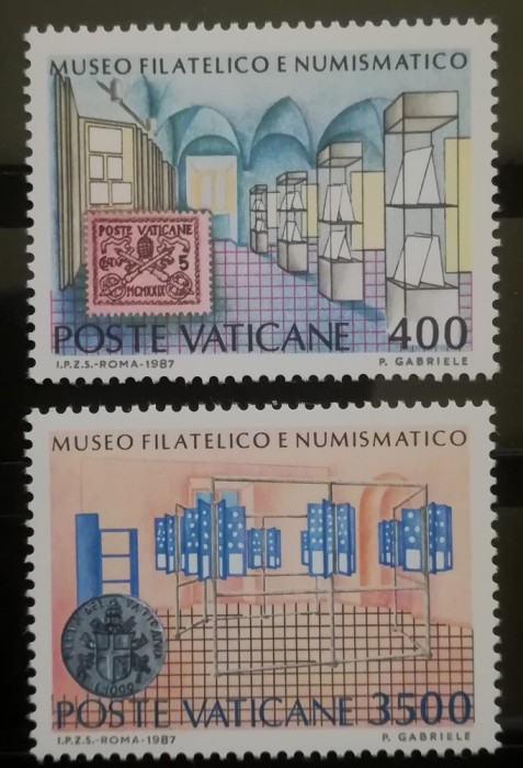 BC92, Vatican 1987, serie Muzeul Numismatic si Filatelic al Vaticanului