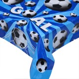 Față de Masă Plastic, Fotbal, Dimensiuni 120x180 cm, Albastru