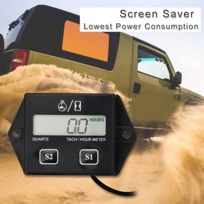 Contor orar cu afisaj LCD pentru motoarele in 2T si 4T pe benzina, ATV, Tractor, Utilaje agricole foto