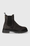 Gant cizme din piele intoarsa Aligrey femei, culoarea gri, cu toc plat, 27553441.G86