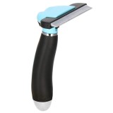 Perie trimmer pentru caini si pisici cu par lung sau scurt, autocuratare, lama 10cm, negru albastru Household NewTrend