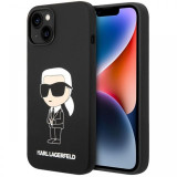 Karl Lagerfeld Husa Liquid Silicone Ikonik iPhone 15 Plus Negru