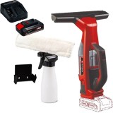 Einhell BRILLIANTO PXC + Starter Kit - Aspirator pentru geamuri 280 mm 0.1 l accesorii + Set 1 acumulator si incarcator Li-Ion 18 V 2.5 Ah