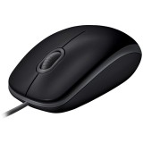 LOGITECH B110 Corded Mouse - SILENT - BLACK - USB - B2B, &quot;910-005508&quot; (timbru verde 0.18 lei)