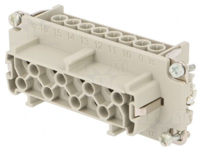 Conector HDC Inserturi Mamă 8+8 PE 16A foto