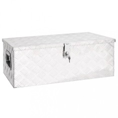 Gossi cutie de depozitare, argintiu, 80x39x30 cm, aluminiu