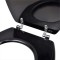 Capac WC, negru, MDF, model simplu - 7