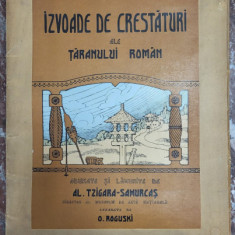 IZVOADE DE CRESTATURI ALE TARANULUI ROMAN - ADUNATE SI LAMURITE DE AL. TZIGARA SAMURCAS SI DESENATE DE O. ROGUSKI - BUCURESTI, 1928