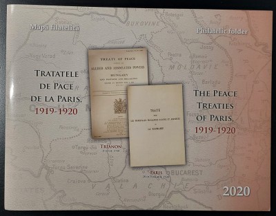 Romania 2020 Tratatele de Pace de la Paris mapa filatelica, 277 ex. foto
