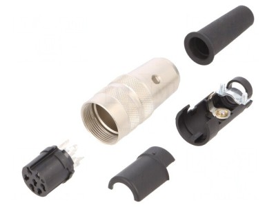 Conector M16 680 7 pini neecrana&amp;Aring;&amp;pound;i argintat 5A IP40 foto