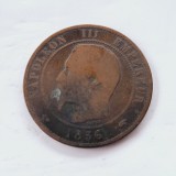 Franta 10 centimes 1856 A Napoleon III, Europa