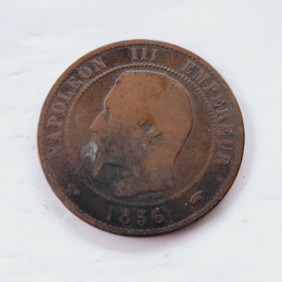 Franta 10 centimes 1856 A Napoleon III foto