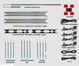 Lumini ambientale dedicate Audi A3 8Y 2020-2023, RGB Acrilice 22 in 1 Dinamice cu efect symphony, Control din Aplicatie Bluetooth Buton