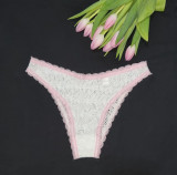 Chilot brazilian alb-roz pudra, L, M, XL, XXL, Ioana Boutique
