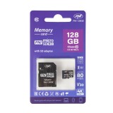 Cumpara ieftin Aproape nou: Card de memorie MicroSD PNI 128GB cu adaptor SD, Clasa 10, 80 Mb/s, V3