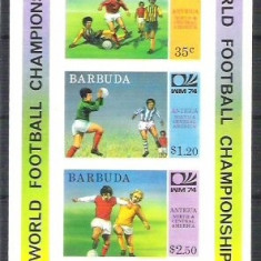 Barbuda 1974 Sport, Soccer, Footbal, imperf. sheet, MNH S.370