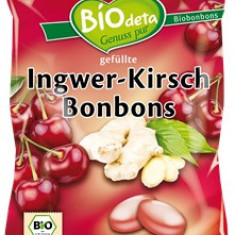 Bomboane Bio cu Ghimbir si Cirese Biodeta 75gr