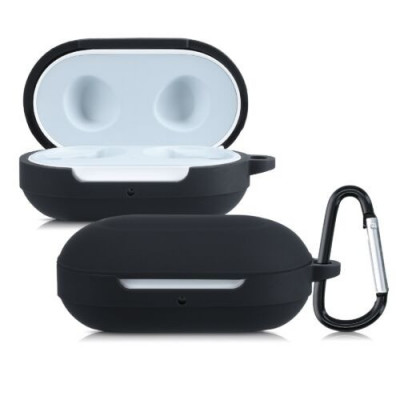 Husa pentru casti Samsung Galaxy Buds/Galaxy Buds Plus, Kwmobile, Negru, Silicon, 57052.01 foto