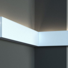 Profil pentru banda LED din polistiren extrudat acoperit cu rasina minerala KD301 - 9x4x115 cm