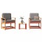 Gossi set mobilier gradina, 3 piese, maro ceruit, lemn masiv pin