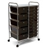 Dulap Organizator Seville Classics cu Roti, 39 x 64 x 97 cm, Plastic, Sertare Glisante - Depozitare Unelte, Rechizite, Artizanat - NOU