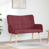 vidaXL Canapea cu două locuri bordo 115 x 61 x 87 cm țesătură 42028894