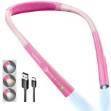 Cumpara ieftin Lampa de citit pentru gat, Flexibila si usoara, Glocusent&reg;, incarcare USB, LED Multifuntionala pentru lectura, tricotat si reparatii, Oprire automata,
