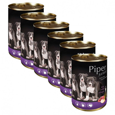 Conservă Can Piper Junior veal meat and apple 6 x 400 g foto