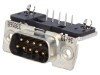 Conector D-Sub 9-Pin Soclu Tată Unghi 90&deg; THT UNC 4-40, TE Connectivity