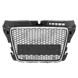 Grila masca fata AUDI A3 (8P), 04.2008-10.2012,cromat, Negru stralucitor; fara emblema