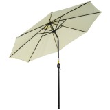 Outsunny Umbrelă de Grădină &Icirc;nclinabilă, cu Manivelă și Tijă Demontabilă, din Metal și Poliester, &Oslash;295x250 cm, Albastru | Aosom Romania