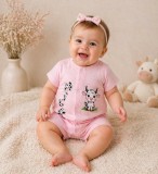 Salopeta de vara pentru bebelusi, roz, Milky (Marime Disponibila: 9 luni)