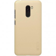 Husa Xiaomi Pocophone F1 + Suport Birou-Nillkin Frosted Shield Aurie foto