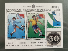 Uruguay - serie timbre fotbal campionatul mondial 1994 SUA nestampilate MNH foto