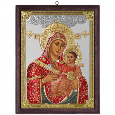 Icoana Maicii Domnului Bethleem Argint 17&amp;amp;#215;21.5cm Color COD: 2688 foto