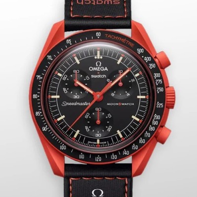 CEAS SWATCH X OMEGA MISSION TO EARTH LAVA EDITION- Chronograf 2025 !!! foto