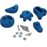 Set 5 Pietre Catarat Copii KBT, Albastre, Medii, Escalada, Gradina, Exterior/Interior, Suruburi Incluse