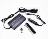 Incarcator Universal Laptop 100W Priza Auto 12V-24V, 9 Mufe, Protectie Termica, Alimentare AC 110V-240V, USB 5V