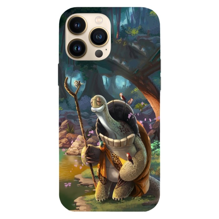 Husa compatibila cu Apple iPhone 11 Pro Max, Viceversa, model Grand master Oogway Kung fu panda , Silicon, TPU
