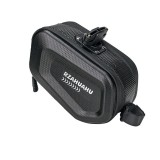 Borseta pentru bicicleta, Hard Shell, material piele artificiala si carbon, 20x12x11.5 cm, prindere de sa, capacitate 2l
