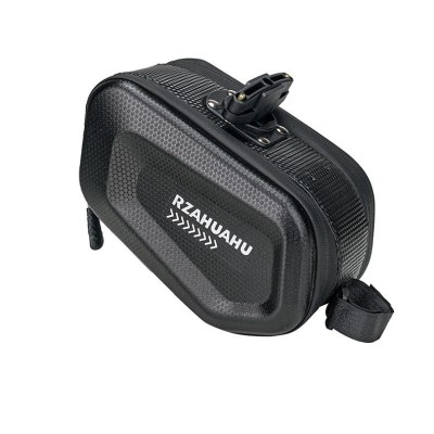 Borseta pentru bicicleta, Hard Shell, material piele artificiala si carbon, 20x12x11.5 cm, prindere de sa, capacitate 2l foto