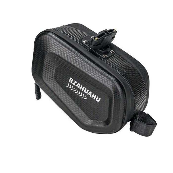 Borseta pentru bicicleta, Hard Shell, material piele artificiala si carbon, 20x12x11.5 cm, prindere de sa, capacitate 2l