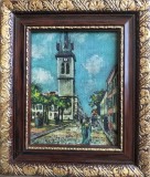 Cumpara ieftin Litografie vintage după Maurice Utrillo (1883-1955)-&quot;Peisaj urban francez&quot;