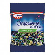 Ornamente Colorate pentru Prajituri DR. OETKER, Zahar, 30 g, Magia Noptii, Ornamente de Zahar, Ornamente pentru Deserturi, Stelute de Zahar pentru Pra